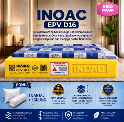 Kasur Busa INOAC Garansi 10 tahun Tebal 20 cm Ukuran 200x120x20 cm
