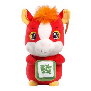 Nexus cny decorations 2026 马年装饰品 Adorable Horse Plush Doll Cute Cartoon Animal Year Horse Mascot Lively Lifelike Lucky Mascot Decor