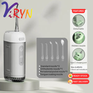 ViRYN 200ML Foldable Oral Irrigator Interdental Irrigator Oral Cleaning Electric Dental Flosser Pengairan Oral Lipat Gigi Elektrik Pembersih Mulut