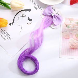Bayar Di tempat - Curly Wave Hair Clip / Jepit Rambut Anak Extension / Rambut Palsu Warna Gradasi