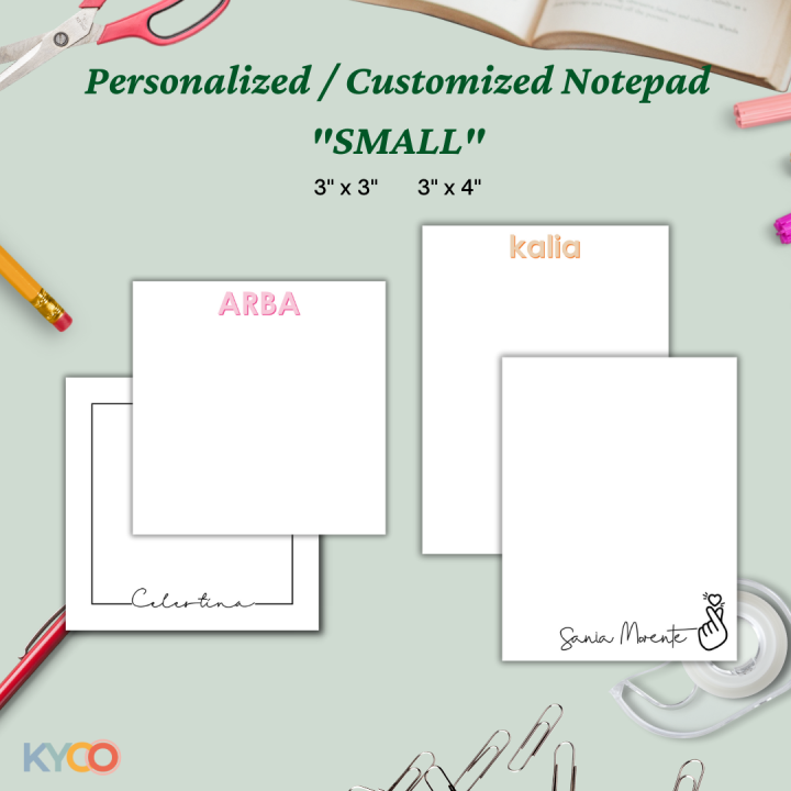 KYCO CUSTOMIZED / PERSONALIZED NOTEPAD MEMOPAD (SMALL) Lazada PH