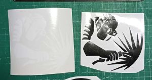WELDERS 2.   VEHICLES AND MOTORCYCLE. VINYL STICKERS DECALS AND CUT-OUTS. Mock-up and actual pictures.
