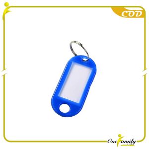 ONE-C1102 Tag Gantungan Kunci Label Nama Ganci Plastik / Keychain Ring Name Tag Key Ring / Gantungan