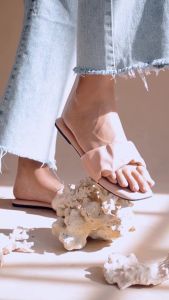 SCRUNCHIE SANDAL (SINGLE) - sendal selop slip nyaman teplek wanita heels hak