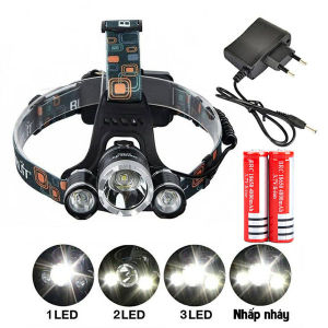 ĐÈN PIN ĐỘI ĐẦU 3 BÓNG LED SIÊU SÁNG