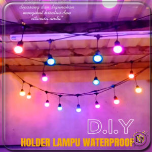 10M Outdoor Hanging String Light Bulb Holder Set Lampu Raya Waterproof LED Gantung Berjuntai Berjurai