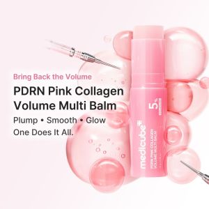Medicube PDRN Pink Collagen Volume Multi Balm 10g 5% Volufiline Plumping Multi‑Stick Balm PDRN & Collagen Boost Skin Volume Smooth Fine Lines Boost Glow Portable Solid Facial Balm