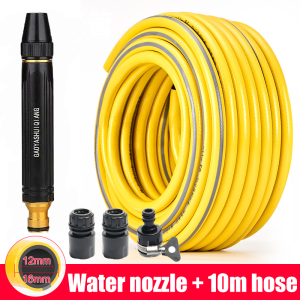 🔥With 10M Water Pipe🔥 Hose Spray Nozzle Water Jet High Pressure Water Spray Gun Nozzle With Garden hose  Have Three Ways To Outlet 3 Interfaces Included For Car Washing Watering Flowers Spray Gun Sprayer Car Wash Spray Hose Garden