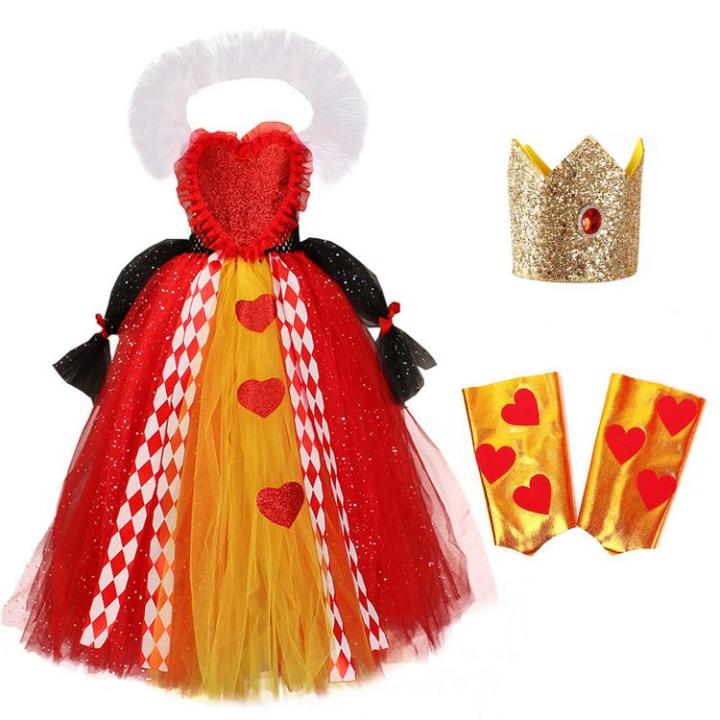 Devil Queen Costume for Girls Halloween Costume with Crown Queen Fancy ...