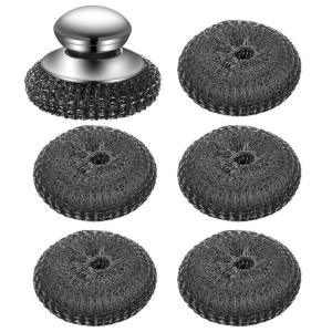 MultiSurface Steel Wool Scrubber Wire Pad for Effective Cleaning of Pots PansCasting Iron Cleaner Cleaning Brush
