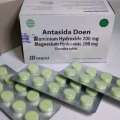 Antasida Doen Tablet - Obat Maag / Asam Lambung / Perut Kembung / Nyeri Ulu Hati / Mual Muntah / Nyeri Lambung Yang Disebabkan Oleh Kelebihan Asam Lambung (Box 100 Tablet). 