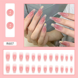24Pcs Fake Nails High Durability Fast Wear Waterproof Lasting