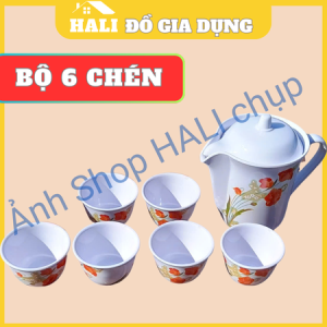 Bộ Ấm Chén Phíp Pha Trà Melamine Cao Cấp Bộ Ấm Trà Nhựa Tao Nhã - Ấm Chén Nhựa Phíp - Bình Tách Trà Phíp