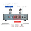 AIYIMA T1โปร6186หลอดพรีแอมป์พร้อมแอมพลิฟายเออร์สุญญากาศ5.1บลูทูธ QCC3040หลอดสุญญากาศ APTX-HD ควบคุมโทนเสียงแหลมเบส. 
