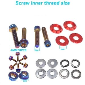 Screw Set For Street King Side Mirror New Look Alloy Bolts Flower Type Not Include Side Mirror