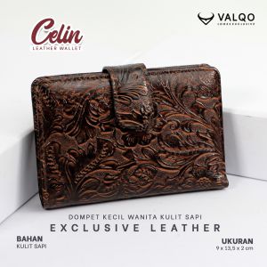 VALQO CELIA Dompet Kecil Wanita Kulit Sapi Cewek Perempuan Dompet Kartu Foto Bisa COD