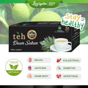 Teh Daun Sukun Premium Laasyaka Untuk Gagal Jantung Asam Urat Diabetes Kolesterol Darah Tinggi Dll