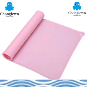Cat Food Mat Non Slip Cat Dog Bowl Mat Silicone Cat Dog Feeding Mat Stop Food Water Spills Pet Food Waterproof