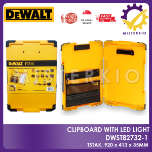DEWALT TSTAK Clipboard Case with LED LIGHT great for outdoor planning in the dark Shock Resist Bumpers DWST82732-1