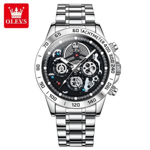 OLEVS 9921 Mens Sports Quartz Watches Brand Luxury Steel Strip Male Wristwatches