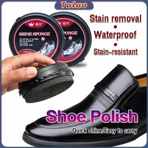 Talao 39g Double-sided Sponge Leather Shoe Polish Brush Tool Colorless Shoes Wax for All Color Shoes