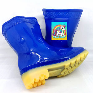 Sepatu Anak Anak Boot Anti Air Bahan Karet Bermotip Kuda Phony Keren 1-9 tahun Terbaru Kekinian