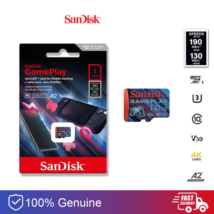 SanDisk® GamePlay microSD™ Card A2 U3 V30 (1TB) | Lazada