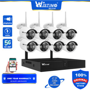 【Selangor stocks】Wistino CCTV Camera Full Set 8CH Audio FHD 3MP 6MP Outdoor Wifi NVR Kits Onvif IP camera IR Night Vision Surveillance CCTV Security System Wireless Monitors CCTV Camera Wifi Nvr