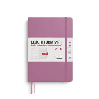 Leuchtturm1917 A5 Medium Hardcover Weekly Planner & Notebook 2026