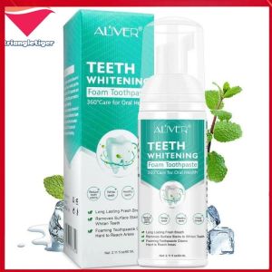 ALIVER Teeth Whitening Toothpaste Hunmui Toothpaste Cleansing Mousse Removes Plaque & Stains Oral Odor Freshener Brightening Tooth Care