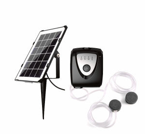 Solar Powered/DC Charging Oxygenator Water Oxygen Pump Pond Aerator Fish Tank Air Pump