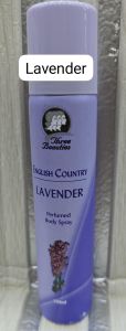 THREE BEAUTIES PERFUMED BODY SPRAY 100ML JASMINE/LILY/LAVENDER/ROSES/SANDALWOOD PROMO