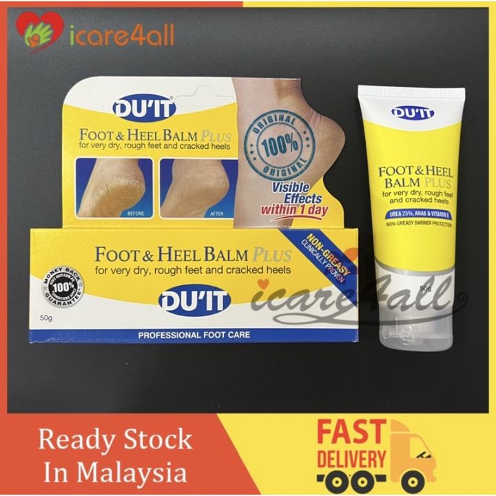 DU'IT Foot & Heel Balm Plus 50g Very Dry, Rough Feet and Cracked Heels ...