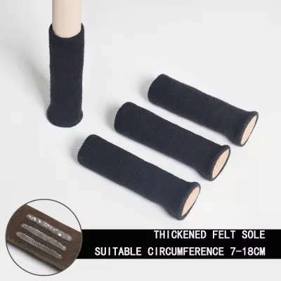 Knitted Silicone Chair Leg Socks Anti-Slip Design Floor Protection Prevent Scratches Reduce Noise Cat Paw Design