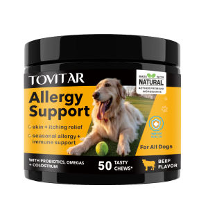 Tovitar ®Dog Supplements,Allergy Immune Bites for Dogs for Immune System All Ages dog vitamin aller immune bites