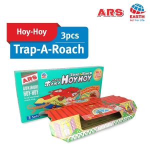 ARS Hoy Hoy Trap-A-Roach Insecticide Free Bait Made of Cockroach s Favorite Food Strong Wavy Glue can Hold 15kg (3 Sets)