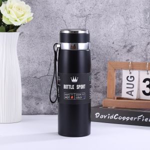 Lightweight And Easy To Carry Thermos Flask Travel Pot Good Heat Preservation Performance Outdoor Matte Coating