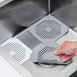 🇸🇬【SG stock】Sink Filter Drain Cover CovAnti-blocking Hair Catcher Hair Stopper Plug Trap Shower Floor Drain Covers Sink Strainer Filter Bathroom Drain Hair Stopper Shower Drain Silicone Sink Catcher Filter Bathroom Bathtub Strainer Sewer Outfall Filter