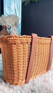 Cudlio Hand Woven Rattan Basket Bakul Rotan Picnic Storage Doorgift Sayur Buah Fruit Basket Home Kitchen Durable Elegant Multifunction Use Beach Picnic Gift Organizer 藤篮 Handmade Strong