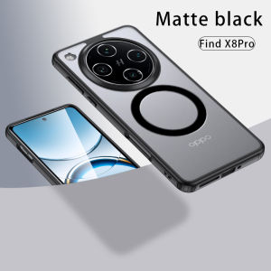 Slim Clear Case for Oppo Find X8 Pro / Oppo Find X8 Anti-yellow Four Corners Shockproof Soft TPU Frame Hard PC Back Cover Transparent Crystal Black Armor Casing