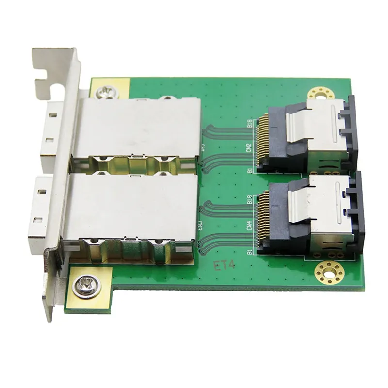 Dual Ports Mini SAS Internal SFF-8087 to External HD SFF-8088 Sas26P PCI  SAS Adapter Card Replacement Spare Parts Accessories