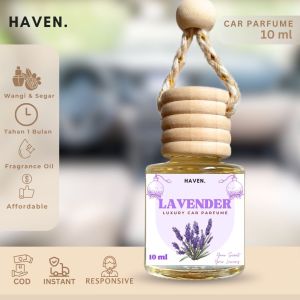 HAVEN PARFUM MOBIL LAVENDER 10 ML - PARFUM MOBIL DAN RUANGAN MEWAH AROMA TERAPI - PENGHARUM MOBIL - PENGHARUM RUANGAN - PARFUM GANTUNG MOBIL