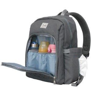 Functional Diaper Backpack for Moms - Waterproof Durable & Multi-Compartment with Stroller Straps & Insulated Bottle Pocket | Must-Have for Parenting On-the-Go