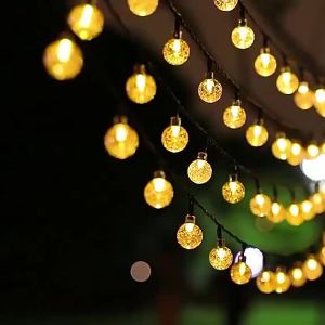 [Ready Stock】Lampu Hiasan Hari Raya Krismas Suria 5M/6.5M/9.5M/12M Multiple Models Lampu Buih Bola Kristal Solar LED Waterproof Fairy Light Garden Lawn Sesuai untuk Taman dan Luaran Light Home Decoration Deepavali Putih
