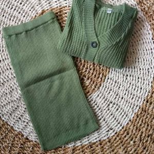 Setelan Rajut Anak Perempuan Allasky Set Rok Sweater Rajut Anak
