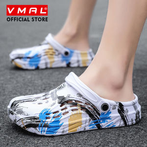 VMAL Summer Men Beach Sandals Size 46 47 48 49 Outdoor Hole Shoes Outer Wear Sandals Korean Trend Men Sandal Jelly Shoes Garden Shoes Sandals for Men Big Size 39-49