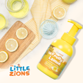 Fruity Lemon Dish & Bottle Wash 1 Bottle/ 500ML - Multipurpose Dishwashing Liquid, Natural Disinfectant, Hypoallergenic, Mild formulation, Easy to rinse. With Lemon extract, Lemon essential oil and Aloe Vera extract. (The Little Zions). 