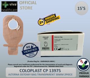 COLOPLAST CP 13975 ALTERNA Ostomy Bag Transparent 50MM 2 piece open 康乐保CP13975造口袋透明50毫米2件式开口