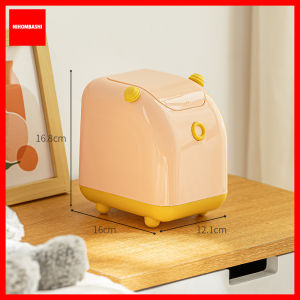 Desktop Mini Trash Bin Dustbin Wastebasket Press type Garbage Bin Cleaning Tools for Home Office Bathroom