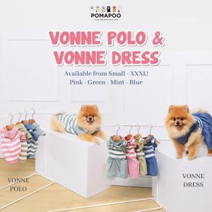 POMAPOO - Baju Kucing dan Baju Anjing Vonne Polo & Vonne Dress